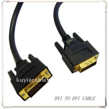 Hochwertiges Gold überzogenes schwarzes DVI zum DVI Kabel DVI 24 + 1 FÜR SAMSUNG MONITOR DELL